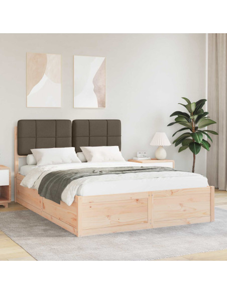 Letto con Testiera Rivestita Talpa 160 x 200 cm Pino massello