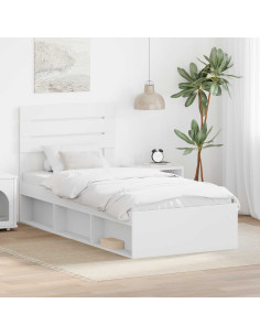 Struttura del letto Bianco 90 x 200 cm Pino massello