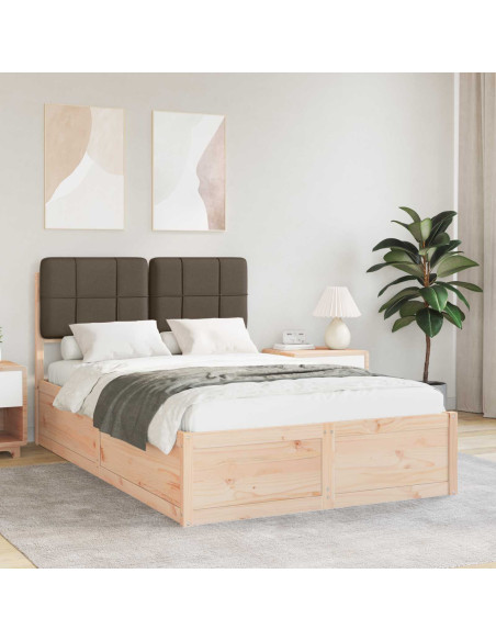Letto con Testiera Rivestita Talpa 120 x 190 cm Pino massello