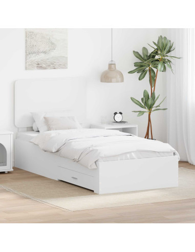 Struttura del letto Bianco 75 x 190 cm Legno multistrato