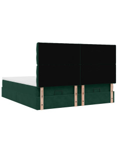 Struttura Letto Pouf con Materassi 160x200 cm Velluto