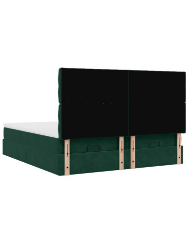 Struttura Letto Pouf con Materassi 160x200 cm Velluto