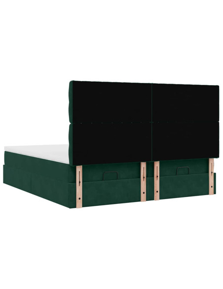 Struttura Letto Pouf con Materassi 160x200 cm Velluto