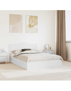 Letto con Contenitore Bianco 140 x 200 cm Legno multistrato