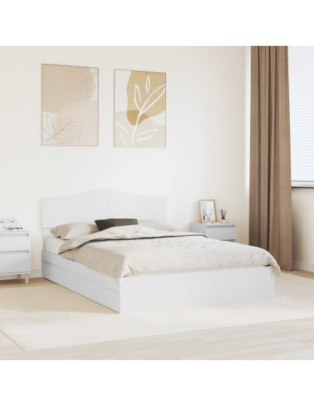 Letto con Contenitore Bianco 140 x 200 cm Legno multistrato