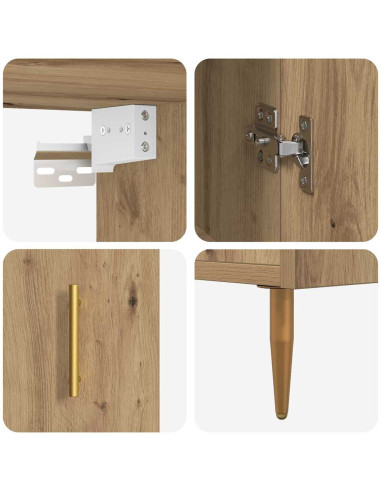 Credenza rovere artigianale 69,5 x 34 x 180 cm