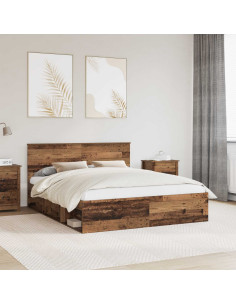 Struttura del letto Legno vecchio 160 x 200 cm Pino massello