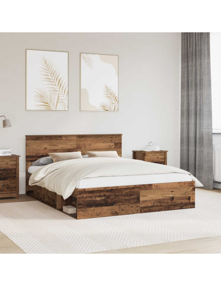 Struttura del letto Legno vecchio 160 x 200 cm Pino massello