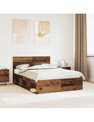 Struttura del letto Legno vecchio 140 x 200 cm Pino massello