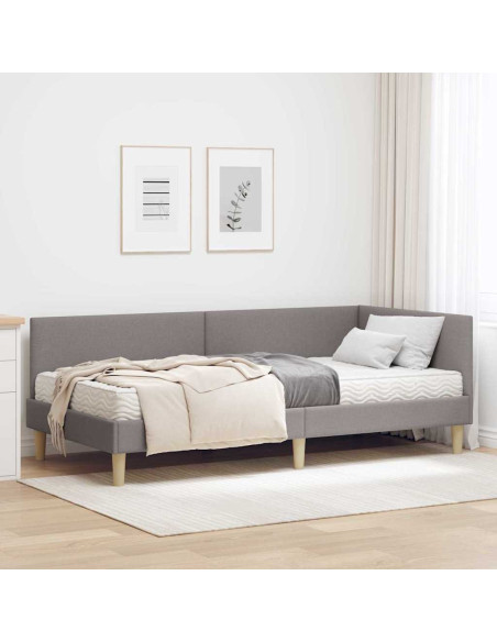Struttura Letto Angolare con Materasso 2 pcs Talpa Tessuto