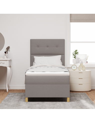 Letto a Sorgente LED con materasso Talpa 80 x 200 cm Tessuto