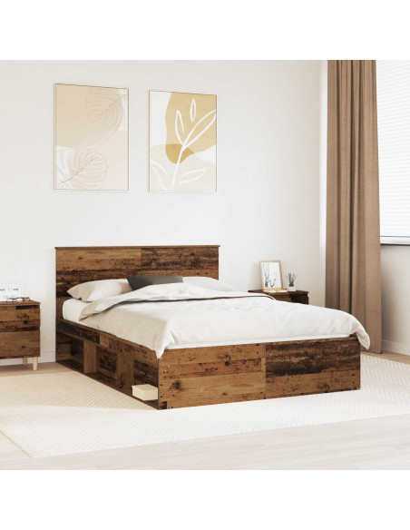 Struttura del letto Legno vecchio 135 x 190 cm Pino massello