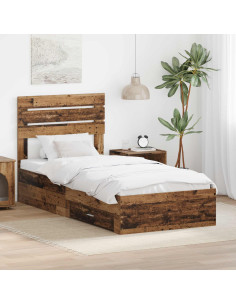 Struttura del letto con cassetto con testiera Legno multistrato