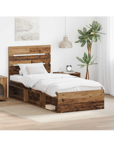 Struttura del letto Legno vecchio 75 x 190 cm Pino massello