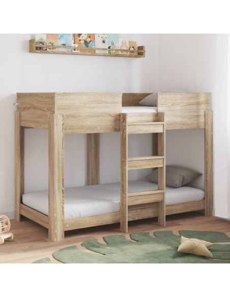 Letto a Castello per Bambini Rovere Sonoma 80 x 160 cm