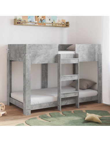 Letto a Castello per Bambini Grigio cemento 80 x 160 cm
