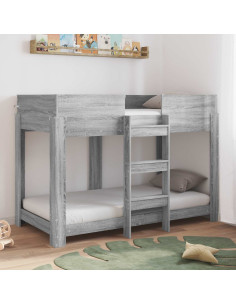 Letto a Castello per Bambini Grigio Sonoma 90 x 160 cm