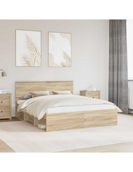 Struttura del letto Sonoma 160 x 200 cm Pino massello