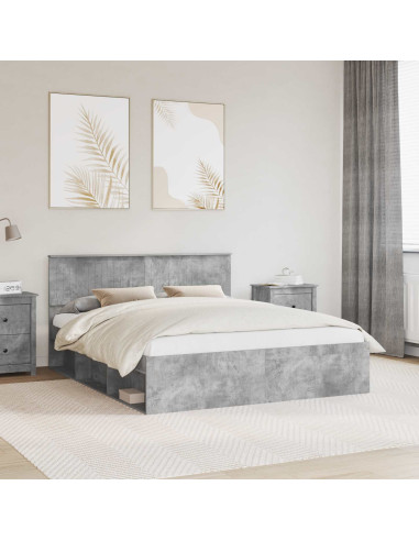 Struttura del letto Calcestruzzo 160 x 200 cm Pino massello