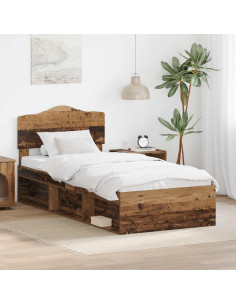 Struttura del letto Legno vecchio 75 x 190 cm Pino massello