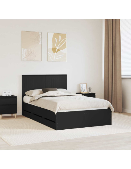 Struttura del letto Nero 120 x 200 cm Legno Ingegnerizzato