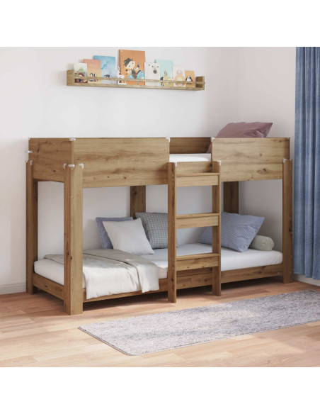 Letto a Castello per Bambini Rovere artigianale 75 x 190 cm