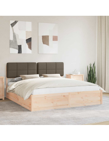 Letto con Testiera Rivestita Talpa 180 x 200 cm Pino massello