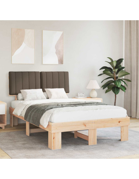 Letto con Testiera Rivestita Talpa 120 x 190 cm Pino massello