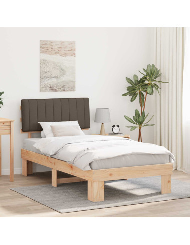 Letto con Testiera Rivestita Talpa 100 x 200 cm Pino massello