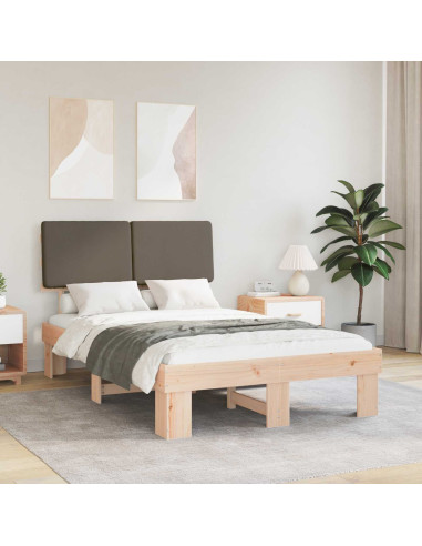 Letto con Testiera Rivestita Talpa 120 x 200 cm Pino massello