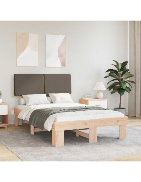 Letto con Testiera Rivestita Talpa 120 x 200 cm Pino massello