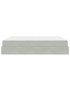 Struttura letto con materasso 2 pcs Grigio chiaro Velluto