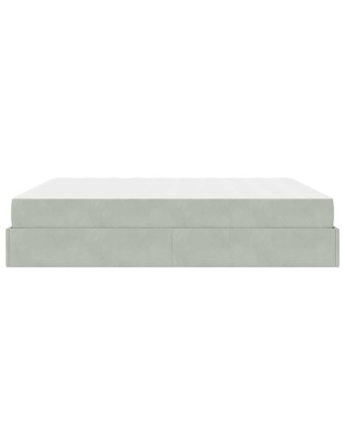 Struttura letto con materasso 2 pcs Grigio chiaro Velluto