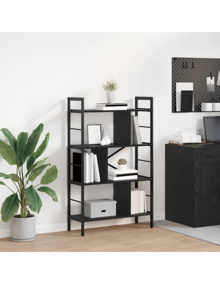 Libreria Rovere Nero 75 x 30 x 123,5 cm Legno multistrato