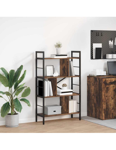 Libreria Rovere fumé 75 x 30 x 123,5 cm Legno multistrato