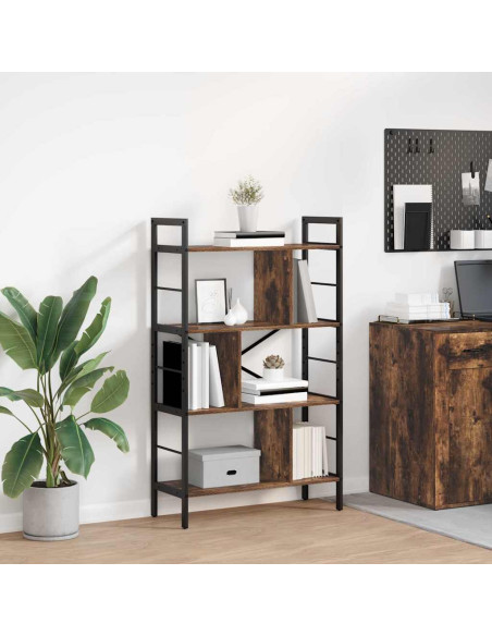 Libreria Rovere fumé 75 x 30 x 123,5 cm Legno multistrato
