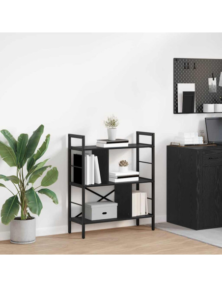 Libreria Rovere Nero 75 x 30 x 91 cm Legno multistrato