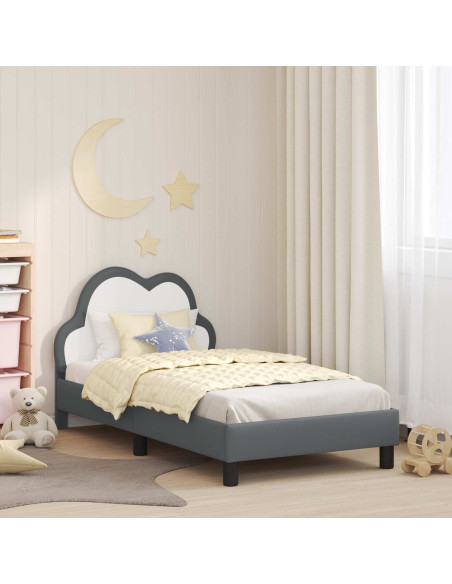 Struttura letto bambini con testata Grigio chiaro 80 x 160 cm