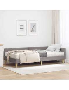 Struttura Letto Angolare con Materasso 2 pcs Talpa Tessuto
