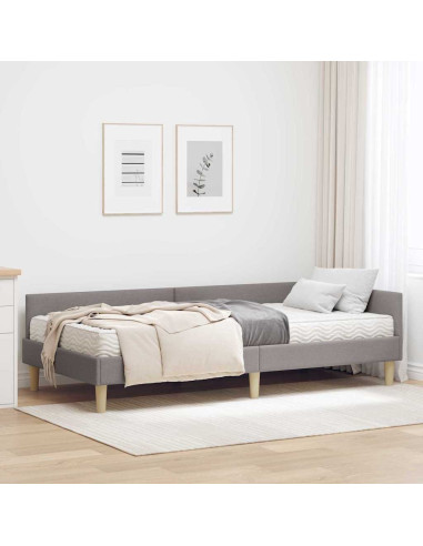 Struttura Letto Angolare con Materasso 2 pcs Talpa Tessuto