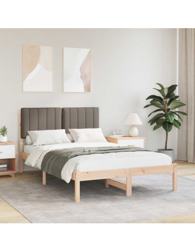 Letto con Testiera Rivestita Talpa 120 x 190 cm Pino massello