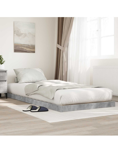 Struttura letto a terra Grigio cemento 96,5 x 200 cm