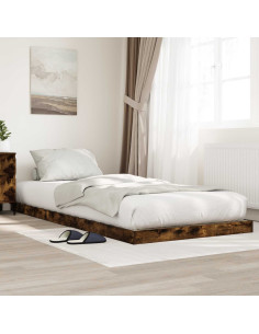 Struttura letto a terra Rovere fumé 96,5 x 200 cm