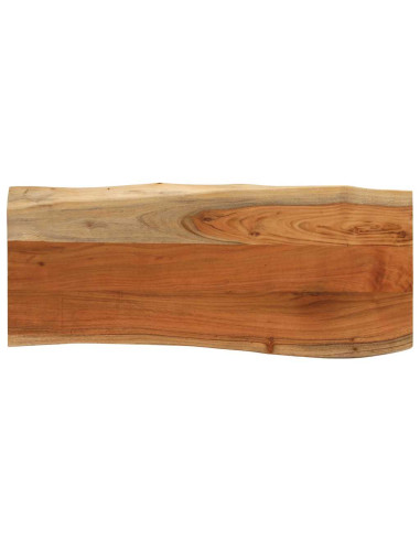 Piano Tavolo 90x40x3,8 cm Rettangolare Legno Acacia Bordi Vivi