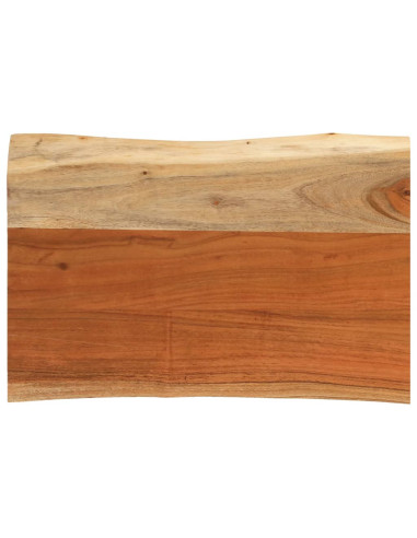Piano Tavolo 60x40x3,8 cm Rettangolare Legno Acacia Bordi Vivi