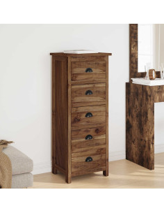 Cassettiera Marrone 45 x 35 x 110 cm Legno di teak solido