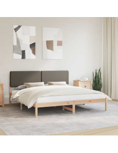 Letto con Testiera Rivestita Talpa 180 x 200 cm Pino massello