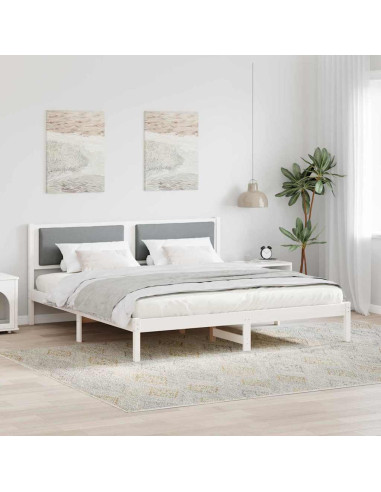 Struttura del letto Grigio chiaro 180 x 200 cm Pino massello