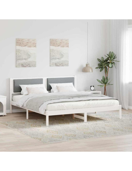 Struttura del letto Grigio chiaro 180 x 200 cm Pino massello