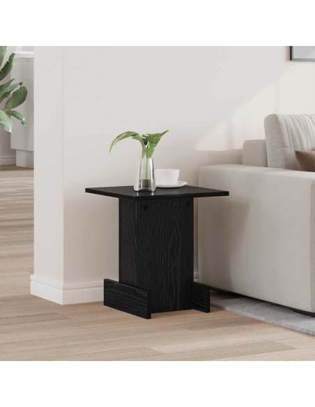 Tavolino Rovere Nero 35,5 x 35 x 40 cm Legno multistrato